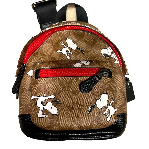 VGUC Coach x Peanuts Small West Backpack Crossbody - Picture 1 of 2
